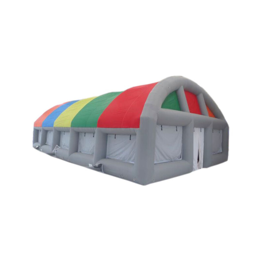 Zelt 12x8m aufblasbar grau