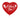Heart balloons 16 Fashion Solid red with I Love You print