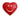 Heart balloons 6 Fashion Solid red with white smiley